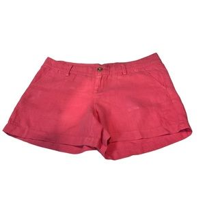 Lilly Pulitzer “ The Calla Shorts “ Hot Pink 100% Linen. Size 10